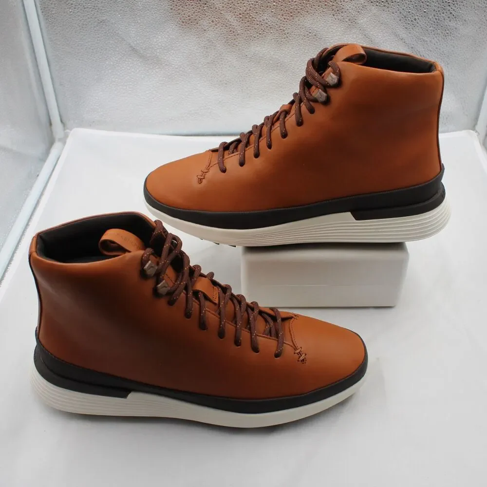 Wolf & Shepherd Crossover Hiker WTZ Mens Hiking Boots Sz 9 Honey White Leather